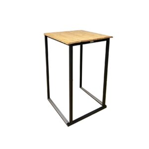 kubo statafel zwart + natuur topblad outdoor