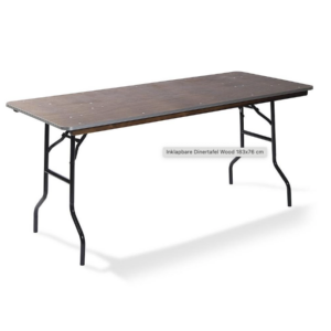 Rechthoekige tafel 150 cm x 70 cm (donkerbruin)